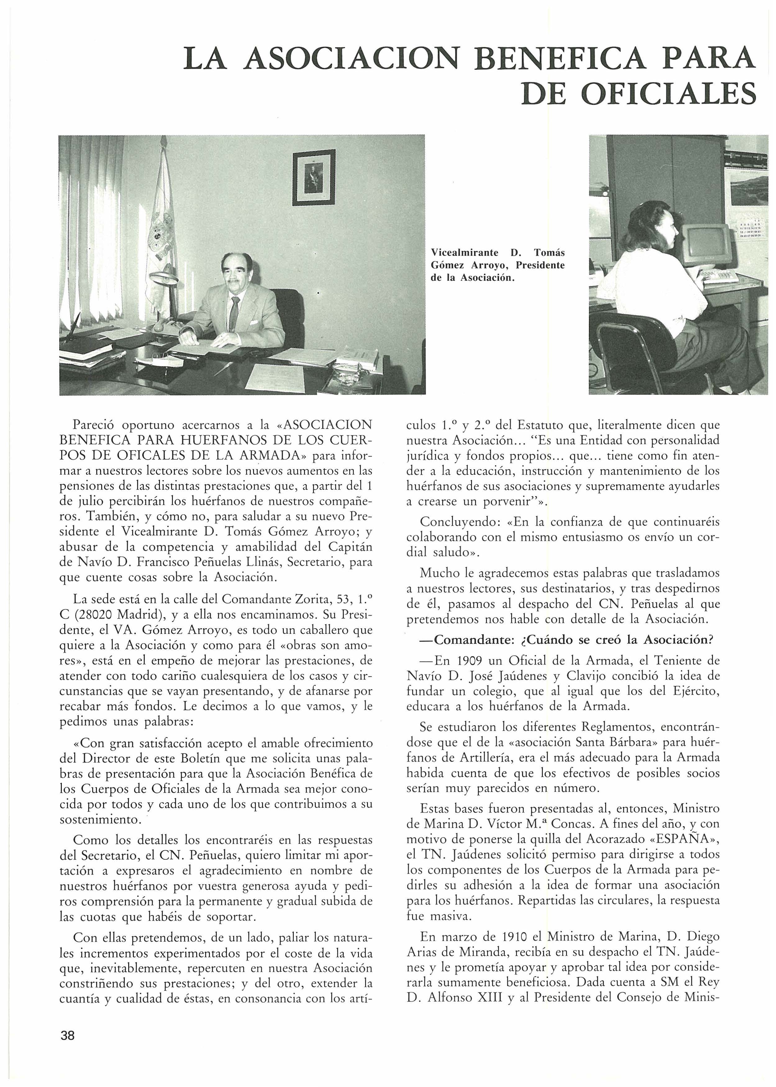 Página del BIP 41 con retrato individual de Tomás Gómez Arroyo